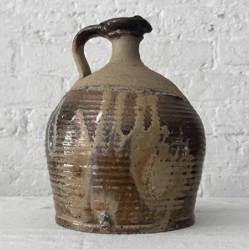 18th Century French Spouted Ceramic Oil Vessel