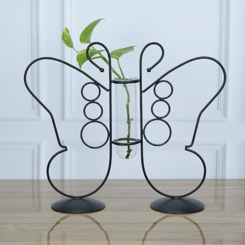 Fluttering Black Bud Vase Planter