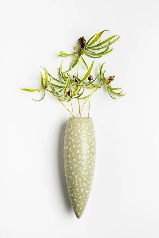 Wall Hanging Vase | Ancient green Beige Stars