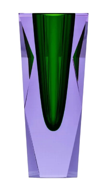 Facet Alexandrite reseda vase, 28 cm