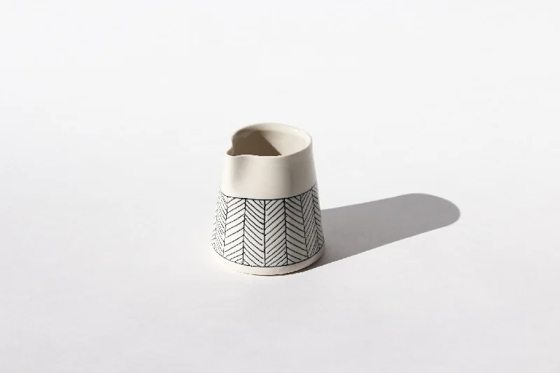 Herringbone Creamer - White