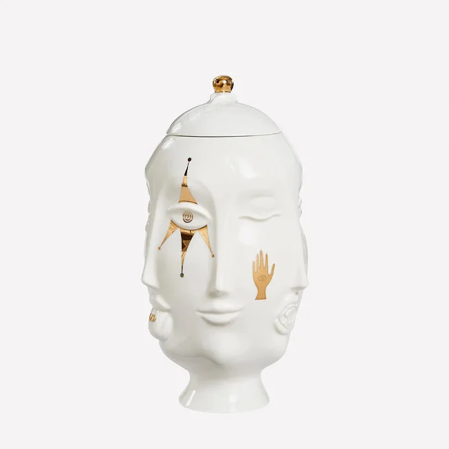 Jonathan Adler | Gilded Muse Frida Vase - White and Gold