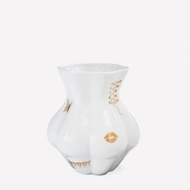 Jonathan Adler | Gilded Muse Kiki's Derriere Vase - White & Gold