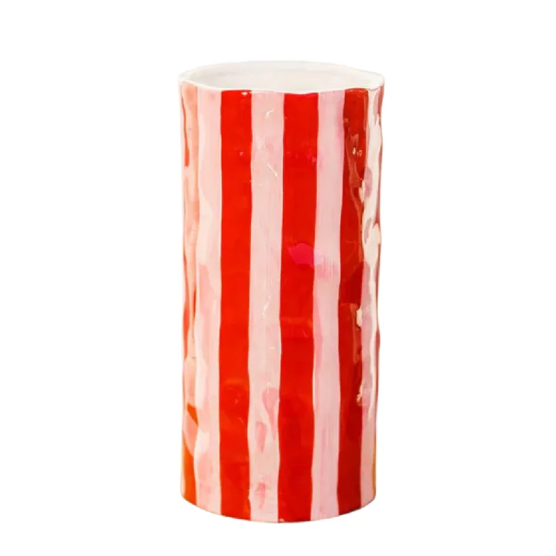 Large Stripe Ceramic Vase