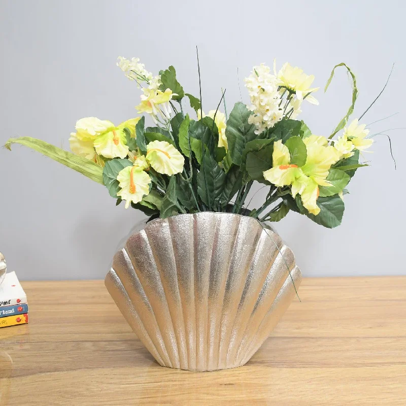 Oceanic Silver Flower Vase - Large