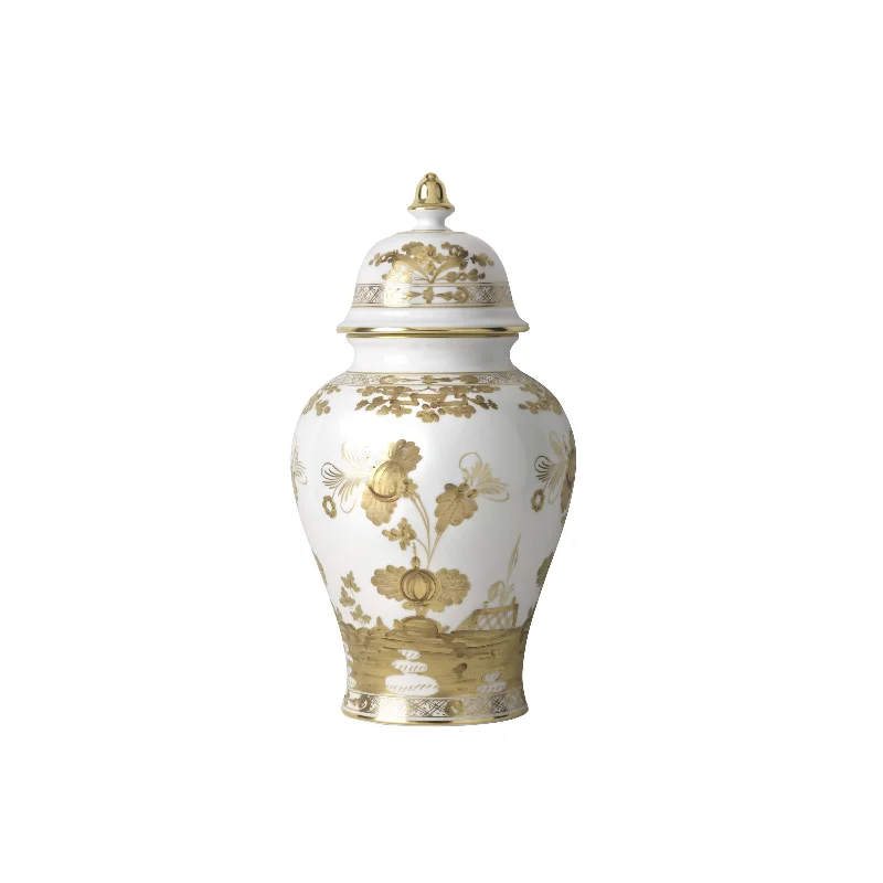 Oriente Italiano Aurum Potiche vase with cover 15in