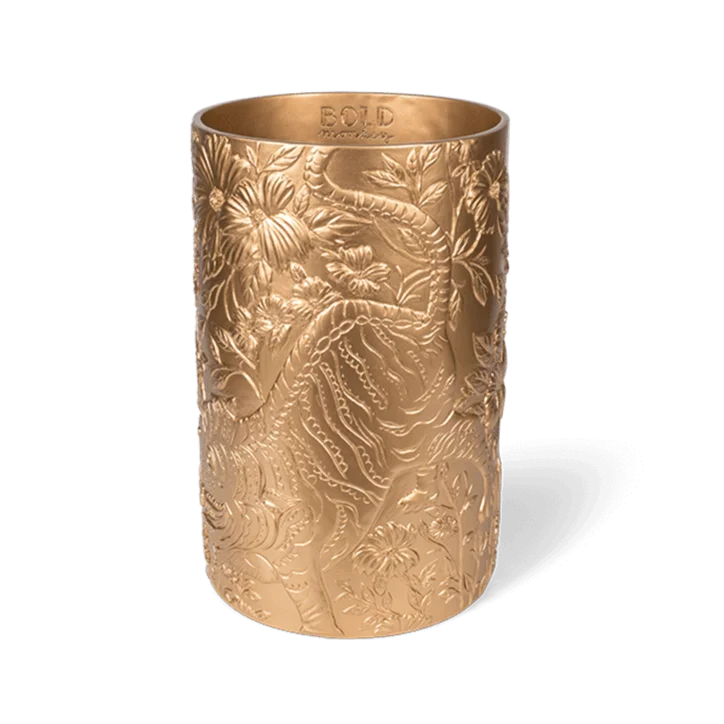 SONGS OF THE NIGHT vase, gold