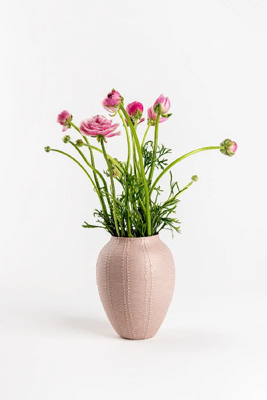 Vase | Blash with cream Ladder Stripes