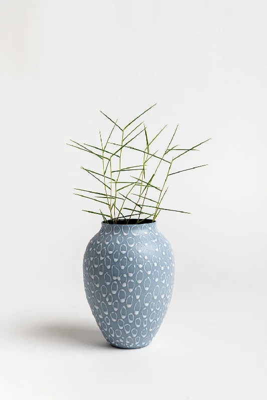 Vase | Sky Blue with White Loops