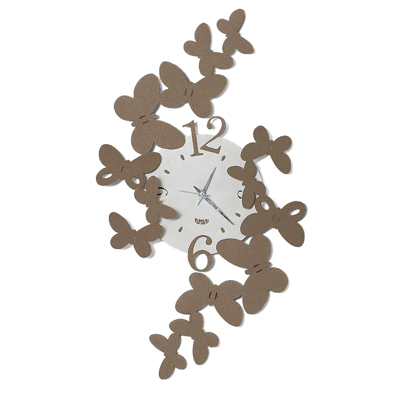 Arti e Mestieri Butterflies Papillon Modern Wall Clock - Made in Italy