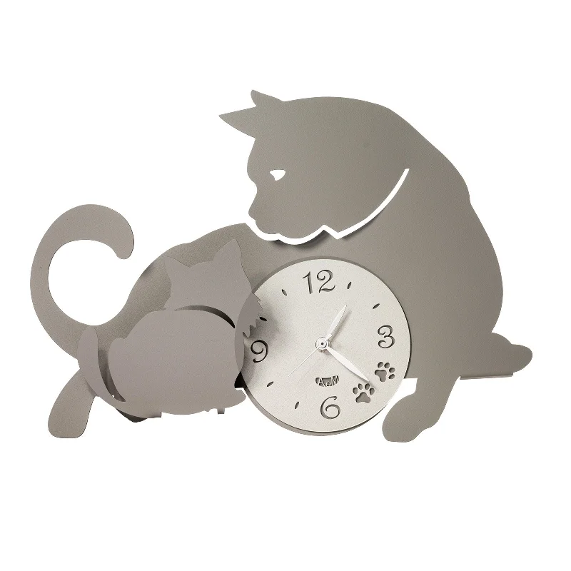 Arti e Mestieri Cats Mamma Gatta Wall Clock - Made in Italy