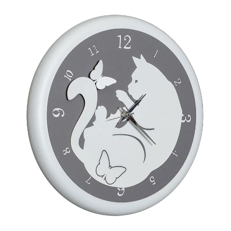 Arti e Mestieri Gatto Bombè Wall Clock - Made in Italy