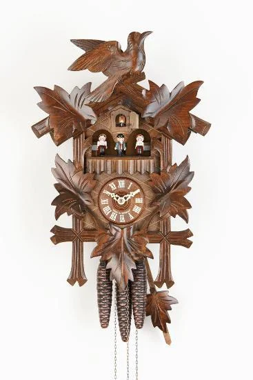 Sternreiter Bird and Leaf 1301 Musical Animated Dancers Cuckoo Clock