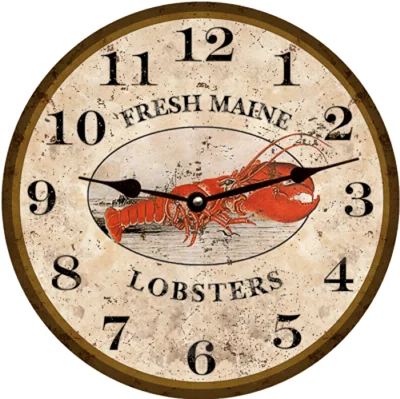 Custom Lobster Wall Clock- Personalized Name or Message