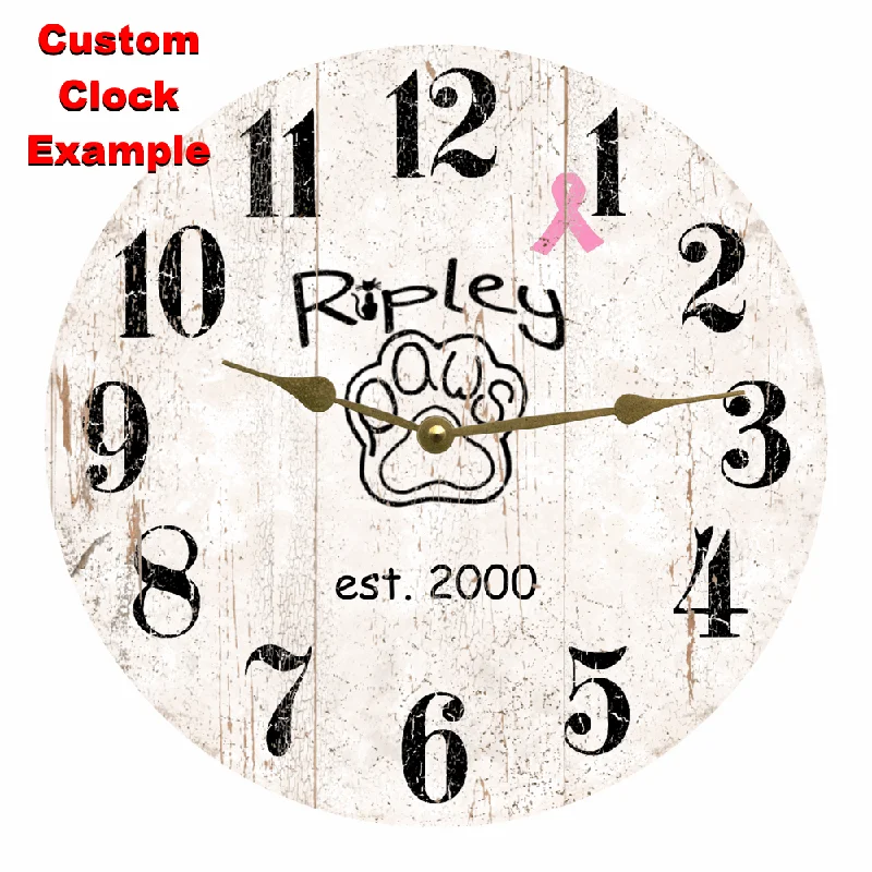 Custom Logo Clock- Personalized Logo Clock- Add Your Own Logo And Colors