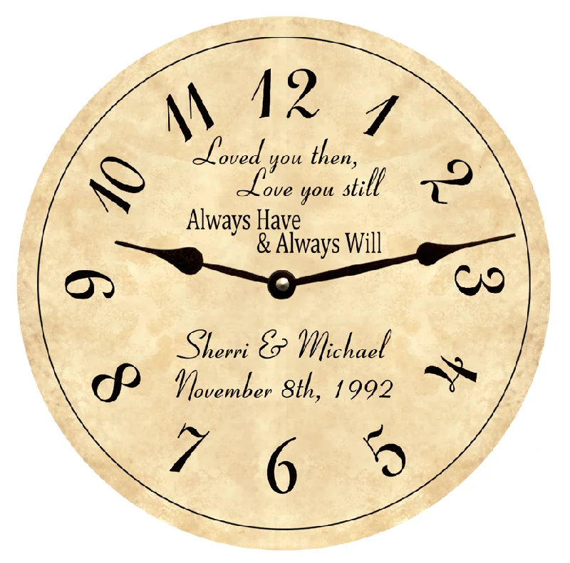 Custom Wedding Clock- Personalized and Elegant