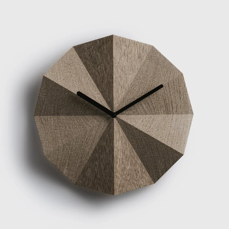 Delta Clock Smoked Oak