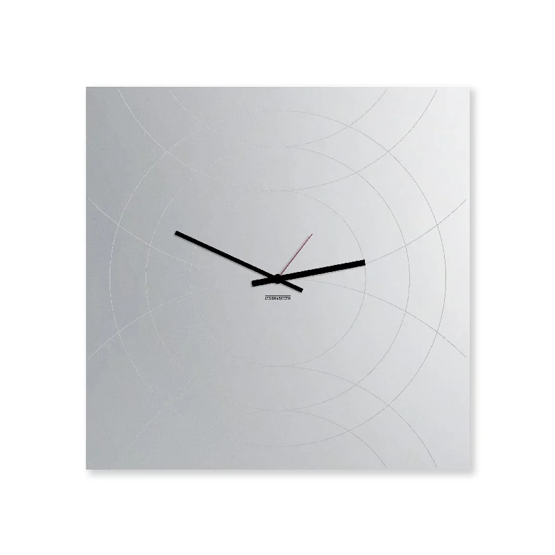 Design Object - Narciso Square Mirror Wall Clock - Made in Italy