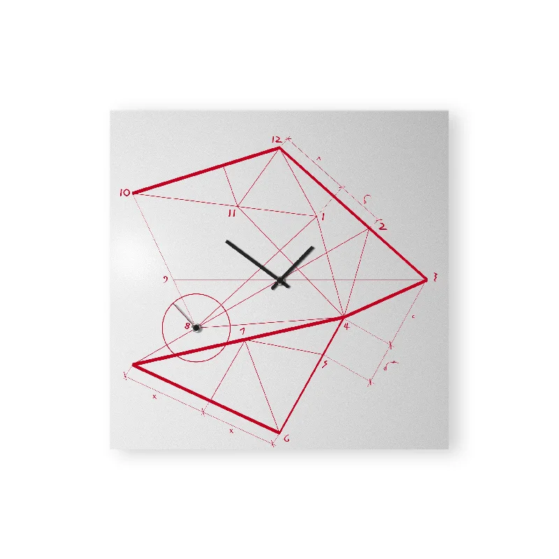 Design Object - Timeline Contemporary Geometric Wall Clock - Made in Italy