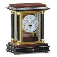 Kieninger 1246-82-02 Fidelo Mantel Clock, Calendar, Moonphase, Walnut Burl