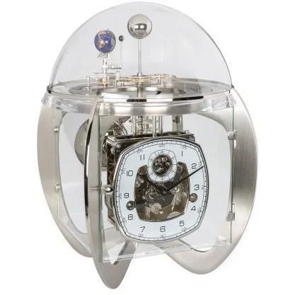 Hermle ASTRO Mechanical Tellurium Table Clock 23046000352, Nickel