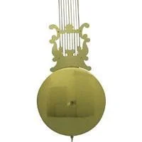 Hermle Clock PENDULUM LYRE, Straight Rods, 114 CM - 270mm Polished Bob