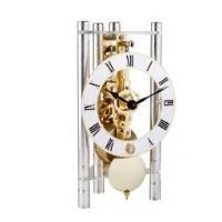 Hermle LAKIN Mantel Clock 23023X40721, Silver / Gold Pendulum