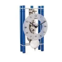 Hermle MIKAL Mechanical Mantel Clock 23021Q70721, Blue / Silver Pendulum