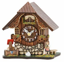 Hermle FRIEDA Black Forest Tabletop Quartz Cuckoo Clock, Model 86000