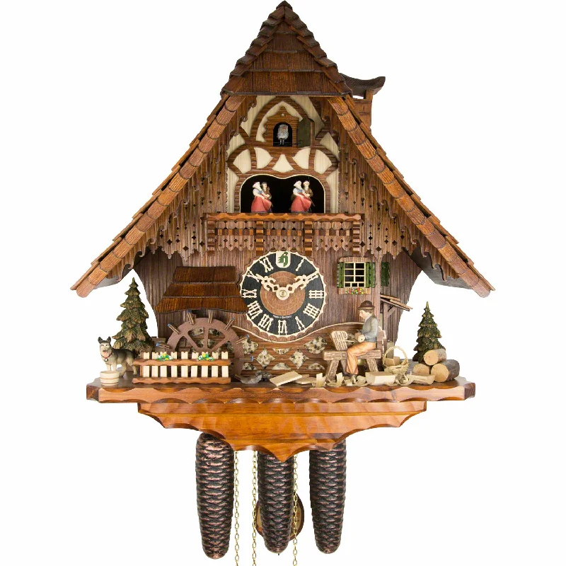 Hönes Cuckoo Clock 8-Day-Movement Chalet-Style 86266T - Made in Germany