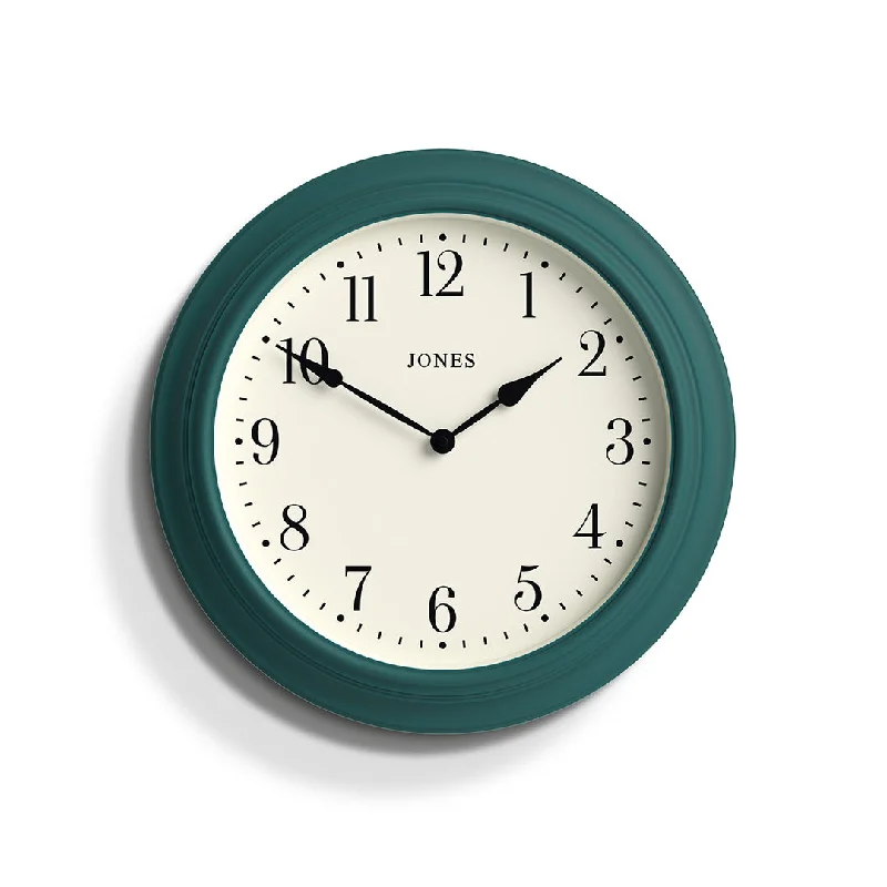 Jones Supper Club Wall Clock in Peacock Blue