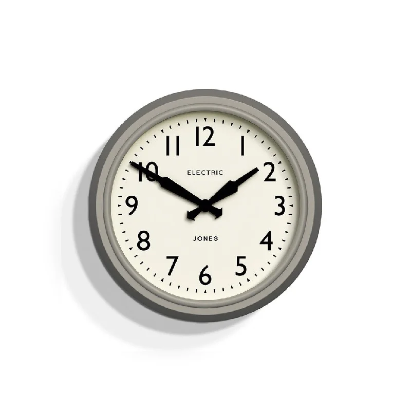 Jones Telecom Wall Clock in Pepper Grey