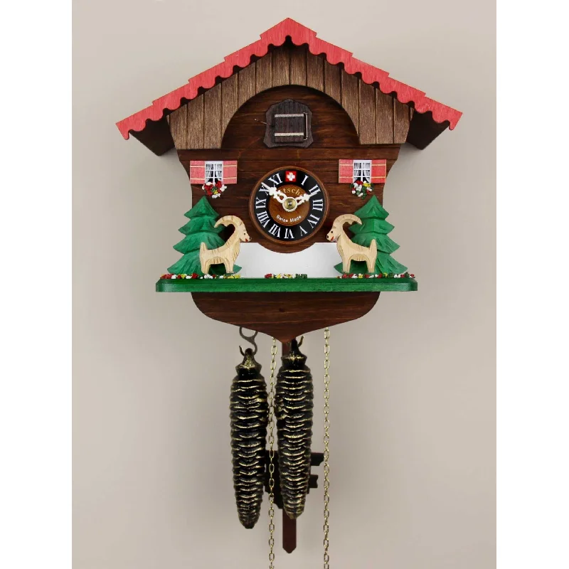 Loetscher - Leaping Ibex Chalet Swiss Cuckoo Clock - Made in Switzerland