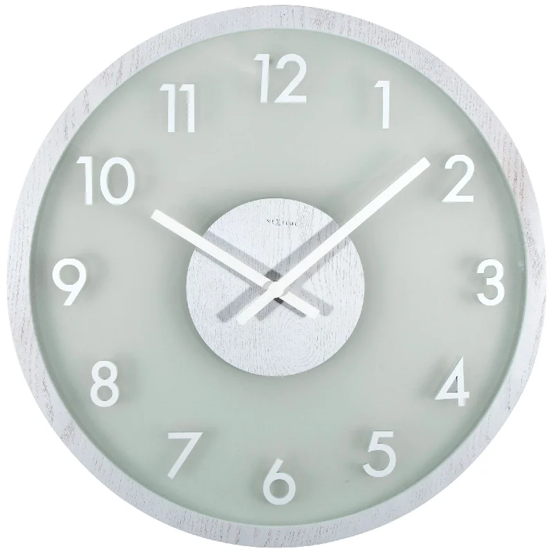 NeXtime - Frosted Wood Wall Clock