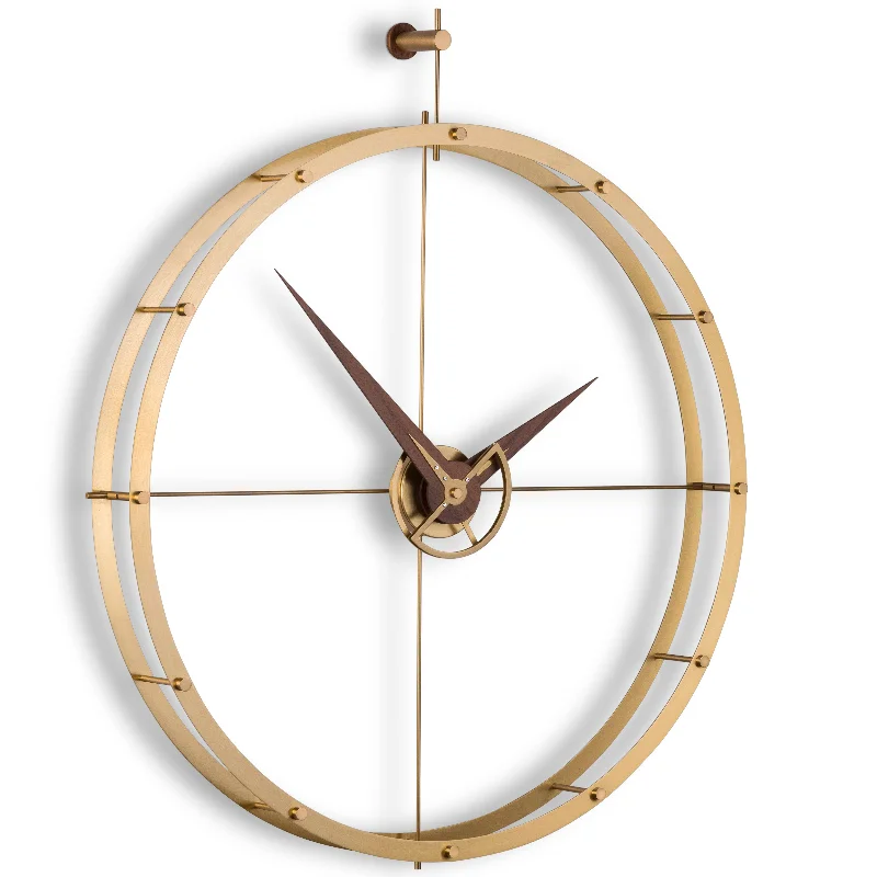 Nomon Doble O Premium Wall Clock in Gold- Made in Spain