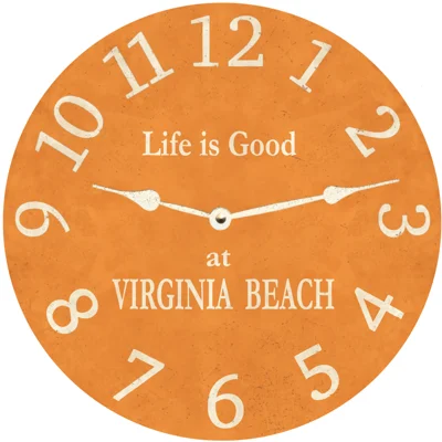 Orange Clock- Pumpkin Orange Personalized Clock