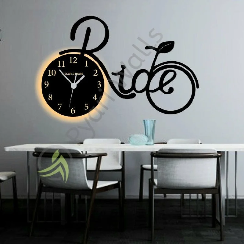 Premium Home Wall Clock with Rope Light (Big Cycle)