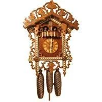 Rombach & Haas Bahnhäusle 8-Day Black Forest Cuckoo Clock with Half and Full Hour Call, #8359