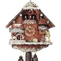 Rombach & Haas (Romba) WINTER Model 8318W, 8-Day Black Forest Cuckoo Clock, Snow Covered Chalet