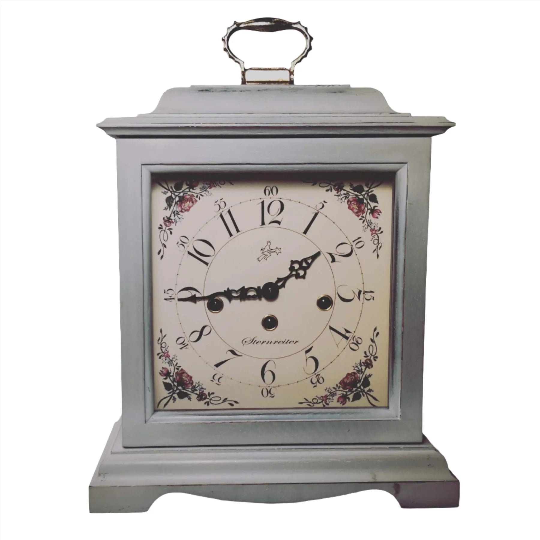 Sternreiter Sloan Mechanical Mantel Clock Distressed Whitewash Oak, 80837331