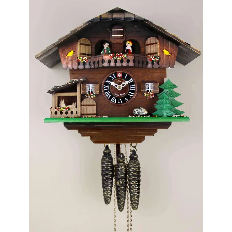 Loetscher - The Yellow Bird Chalet Swiss Cuckoo Clock - Made in Switzerland