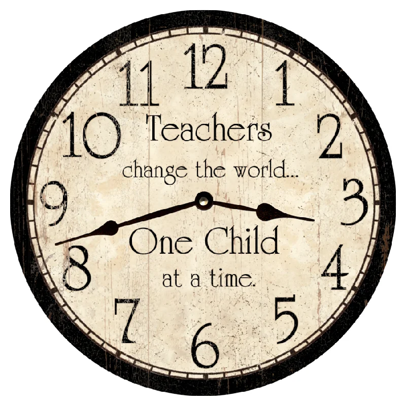 Unique Teacher Gift- Handmade Teacher Clock