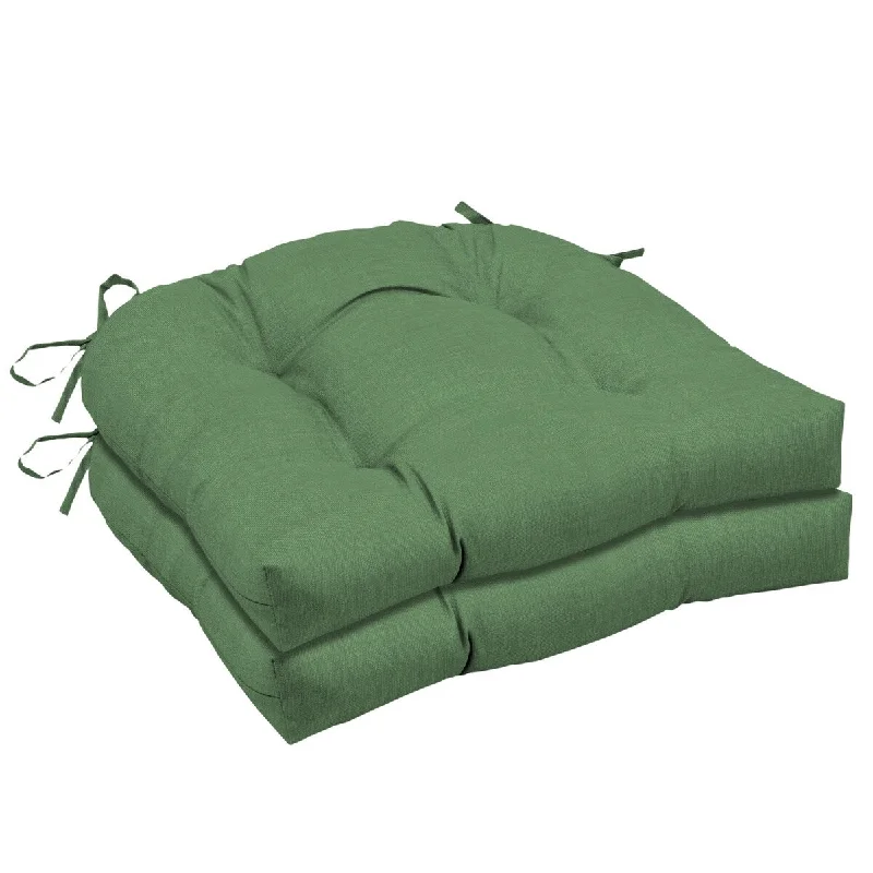 Arden Selections Moss Green Leala Wicker Seat Cushion (2-pack) - 18 in L x 20 in W x 5 in H