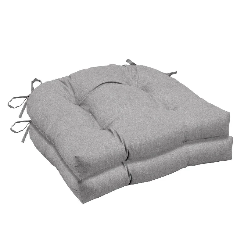 Arden Selections Paloma Woven Outdoor Tufted Seat Cushion, 2 pack - 18 in L x 20 in W x 5 in H