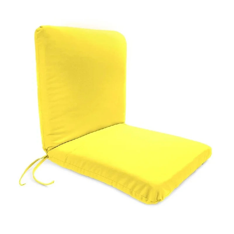 Polyester Classic Chair Cushion With Ties, Seat 19" x 17" x 20.5, Back 19" x 19"