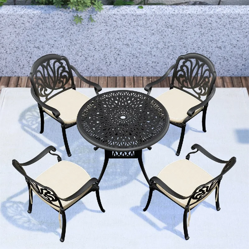 5-Piece Set Patio Furniture With Seat Cushions in Random Colors