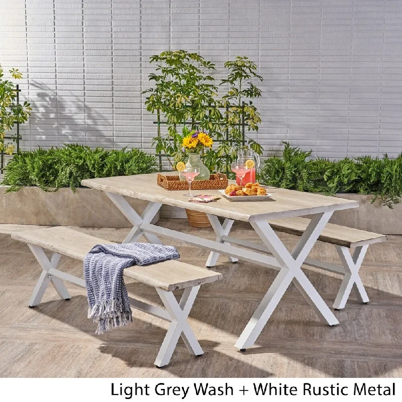 light grey wash + white rustic metal