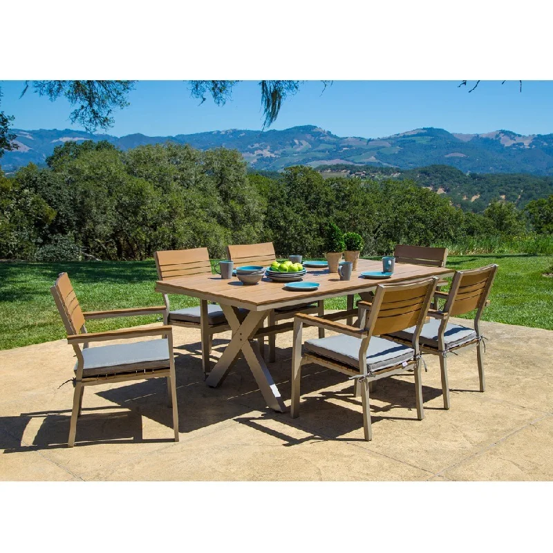 Corvus Jasmine 7-piece Patio Dining Set with Sunbrella Cushions