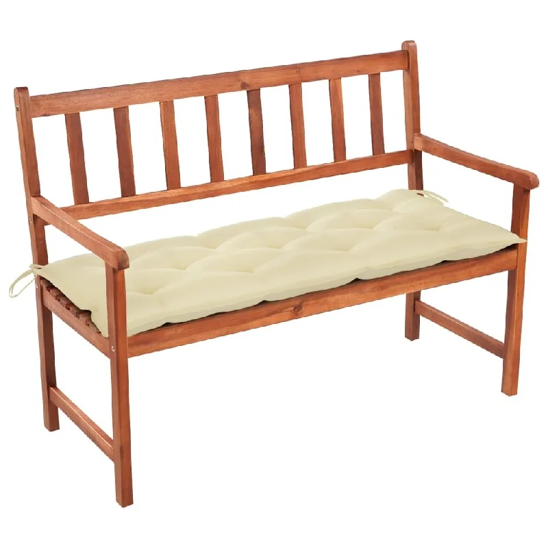 vidaXL Patio Bench with Cushion 47.2" Solid Acacia Wood