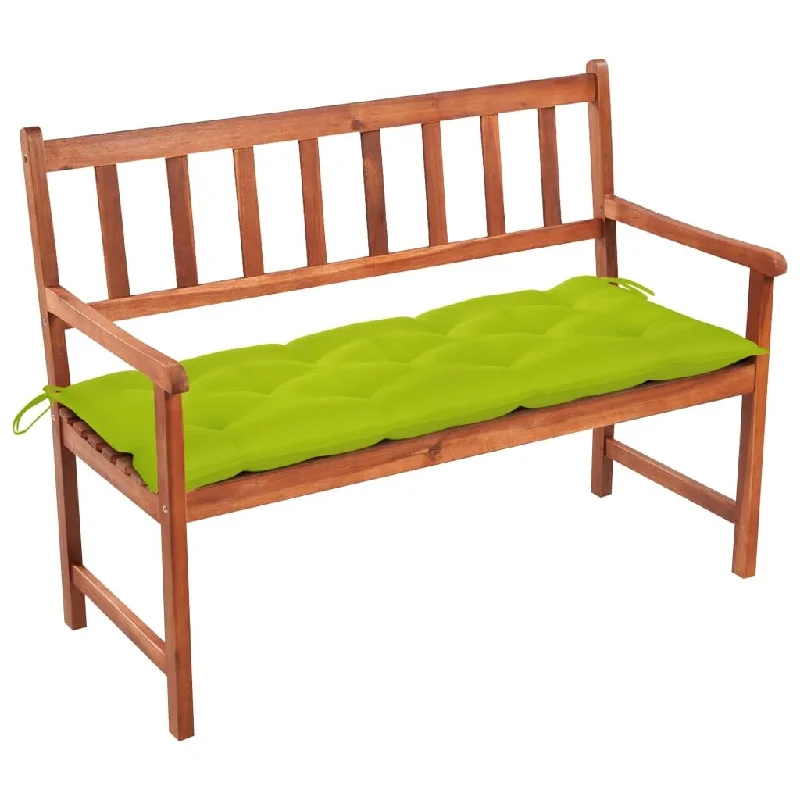 vidaXL Patio Bench with Cushion 47.2'' Solid Acacia Wood - 47.2" x 22.8" x 35.4"